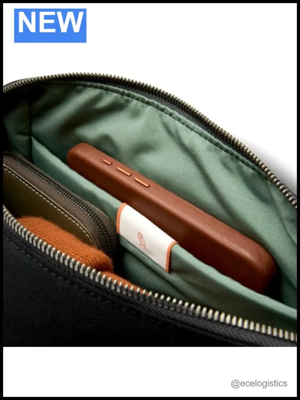 Minimalist Crossbody Sling Bag, Seatbelt Strap, Polyester